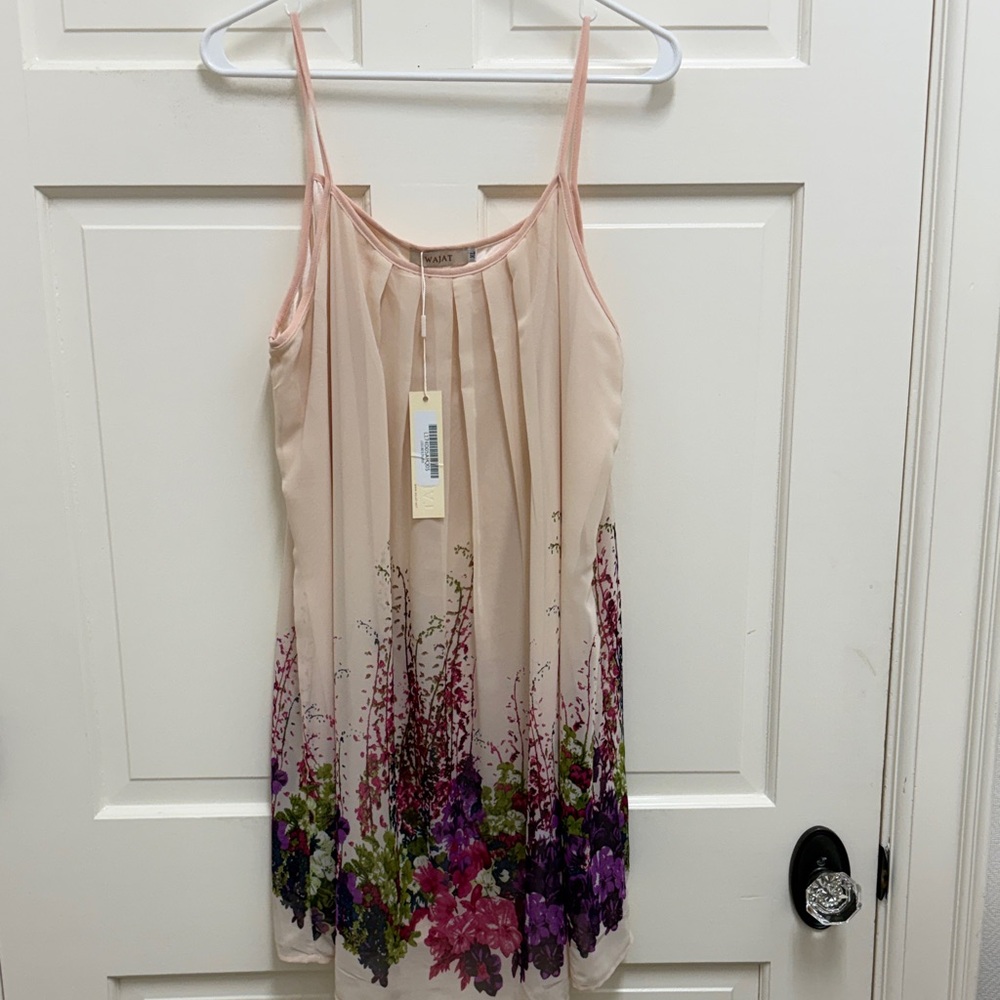 NWT Silky Blush Pink Floral Slip Dress